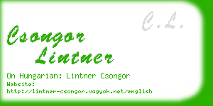 csongor lintner business card